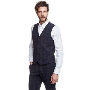 Guess By Marciano Men’s Plaid Elegant Dress Vest Size S